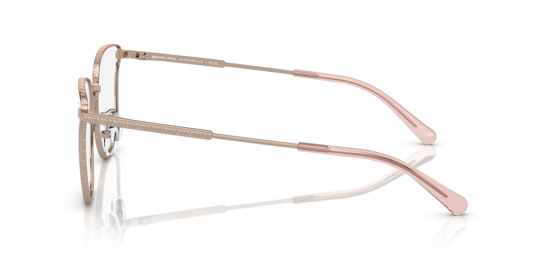 Óculos graduados michael kors mk3073d koh lipe 1108 dorado cat eye femenino tamanho 55mm - Vista de detalhe