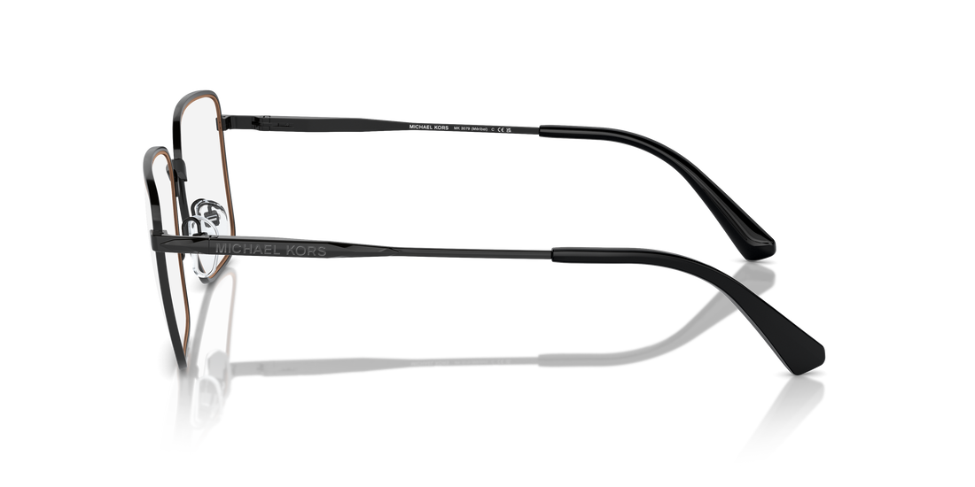 Óculos graduados michael kors mk3079 méribel 1005 negro rectangular masculino tamanho 56mm - Vista de detalhe