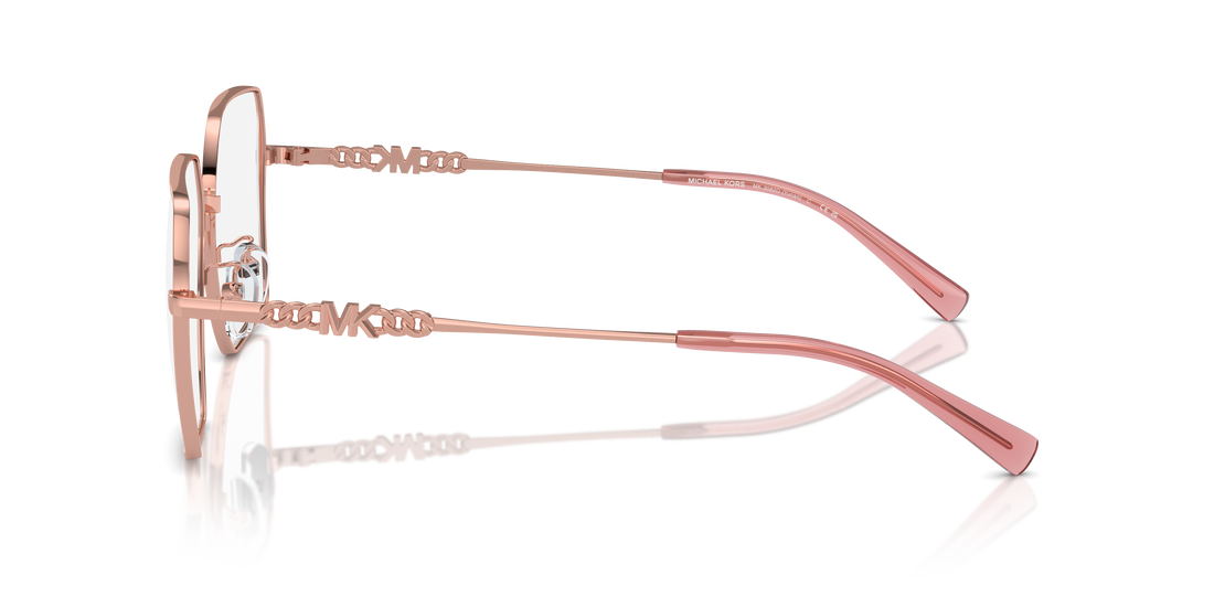 Óculos graduados michael kors mk3082d yunan 1108 dorado square femenino tamanho 55mm - Vista de detalhe