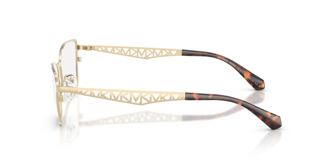 Prescription glasses michael kors mk3105 sanibel 1014 dorado rectangular femenino size 54mm - Detailed view