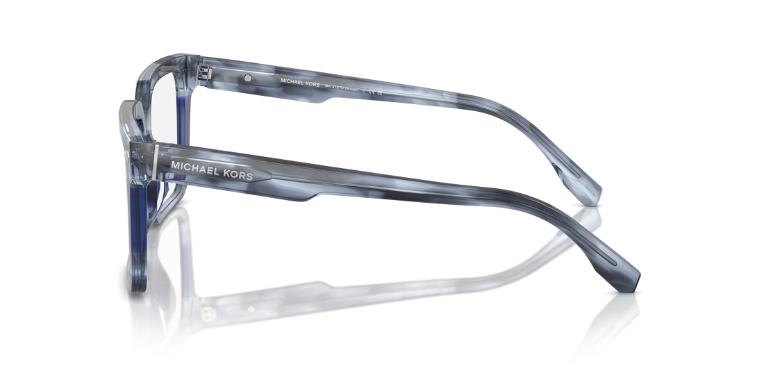 Óculos graduados michael kors mk4121u mosel 3979 azul square masculino tamanho 54mm - Vista de detalhe