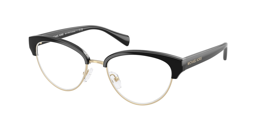 Prescription glasses michael kors mk4169 curacao 3005 negro cat eye femenino size 52mm - Main view
