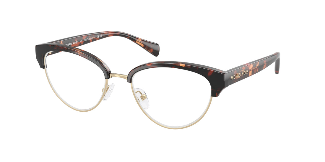 Prescription glasses michael kors mk4169 curacao 3006 havana cat eye femenino size 52mm - Main view