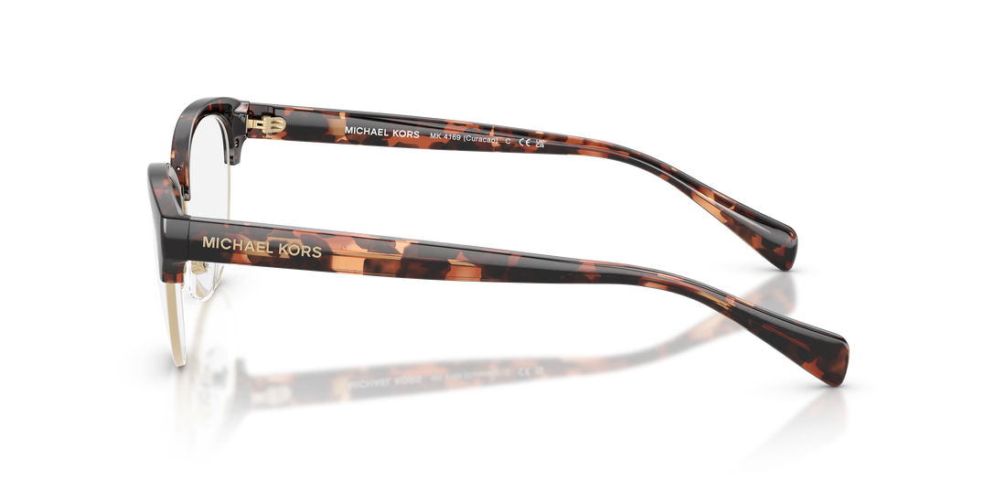 Prescription glasses michael kors mk4169 curacao 3006 havana cat eye femenino size 52mm - Detailed view