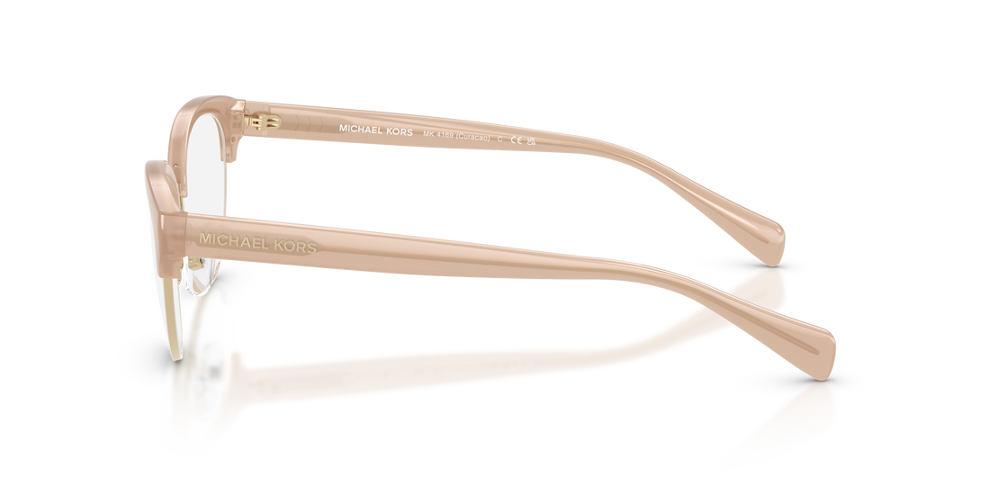 Prescription glasses michael kors mk4169 curacao 4038 marron cat eye femenino size 52mm - Detailed view
