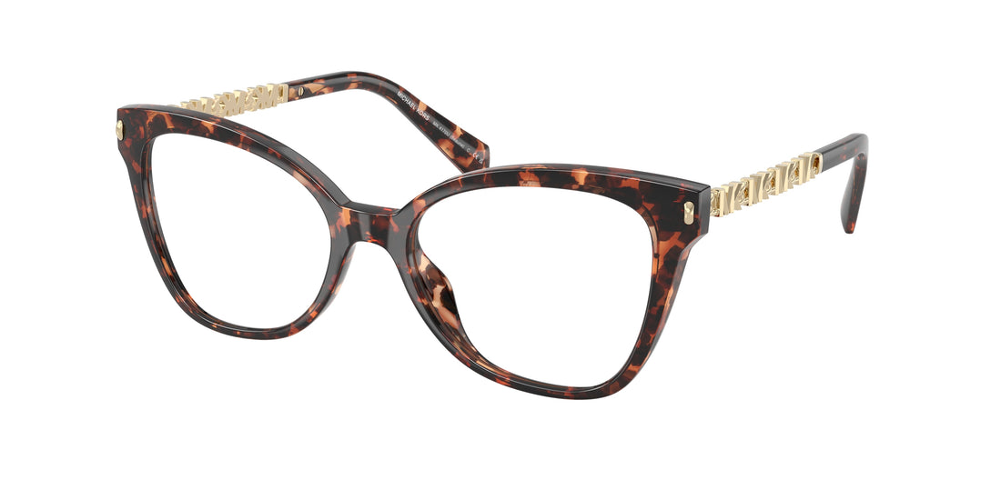Prescription glasses michael kors mk4170u beaune 3006 havana butterfly femenino size 52mm - Main view