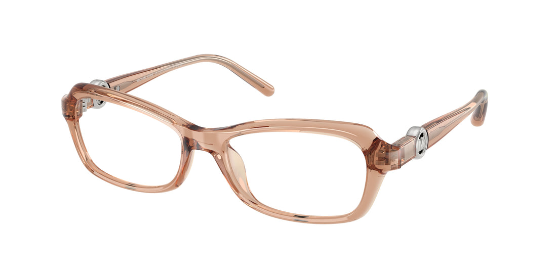 Prescription glasses michael kors mk4182u hakone 4051 marron round femenino size 54mm - Main view