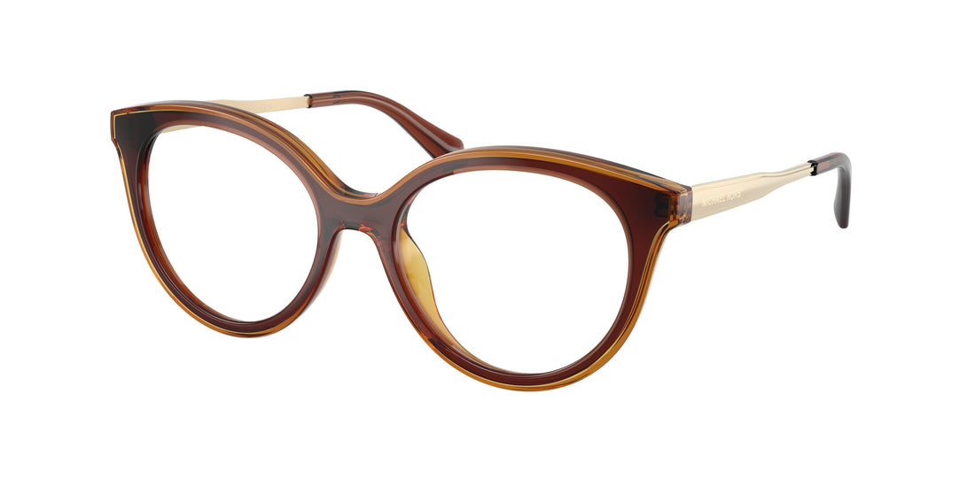 Prescription glasses michael kors mk4184u sitges 3113 marron round femenino size 51mm - Main view