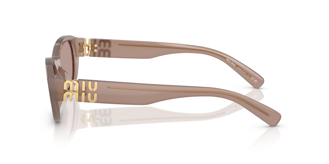 Óculos de sol miu miu mu a03s 28l20i gris irregular femenino tamanho 53mm - Vista de detalhe