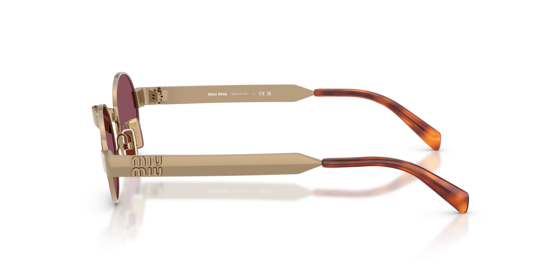 Óculos de sol miu miu mu b51s 7oe30y marron oval femenino tamanho 47mm - Vista de detalhe