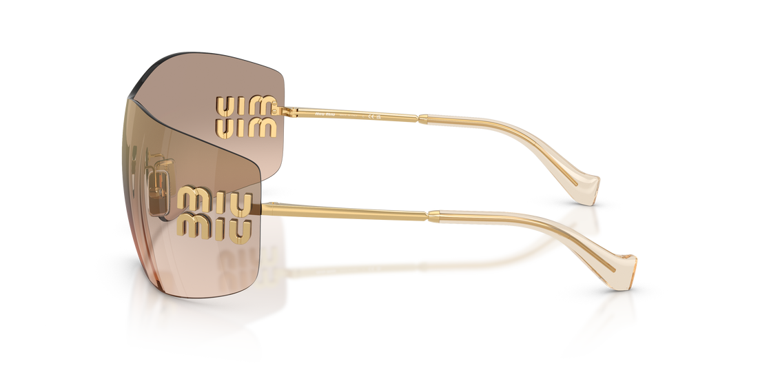 Gafas de sol miu miu mu b53s 5ak20p dorado rectangular femenino talla 44mm - Vista de detalle