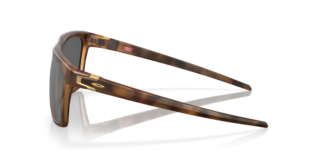 Óculos de sol oakley oo9100 leffingwell 910018 marron rectangular masculino tamanho 57mm - Vista de detalhe