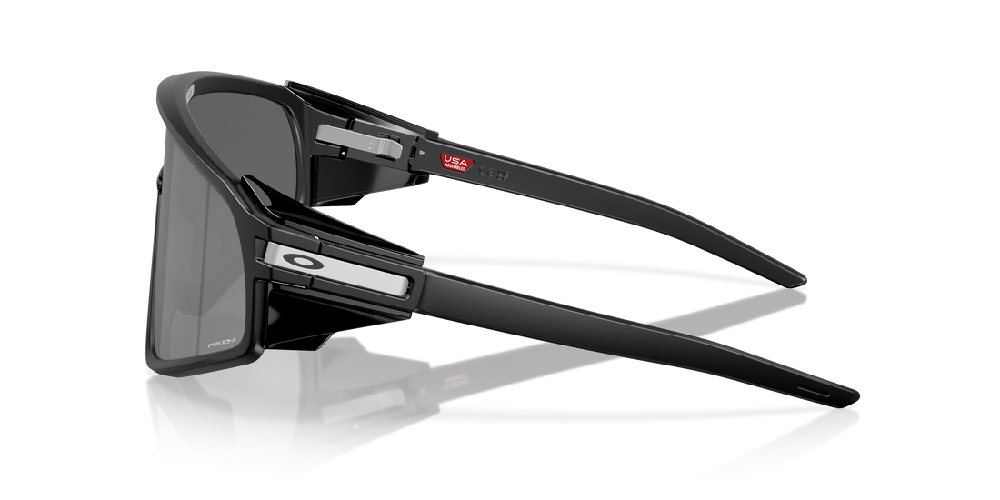 Óculos de sol oakley oo9404 latch panel 940401 negro mask unisex tamanho 35mm - Vista de detalhe
