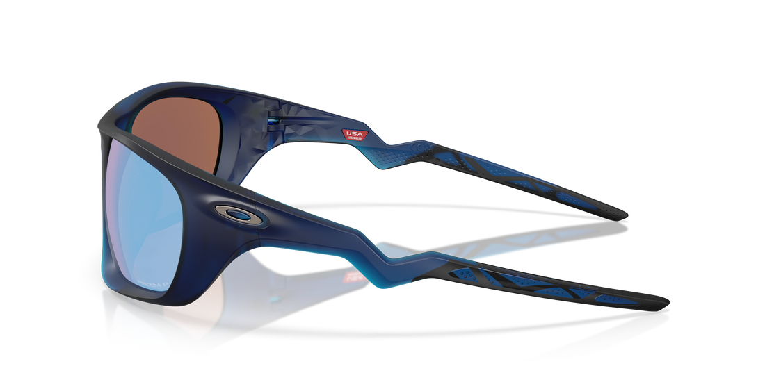 Óculos de sol oakley oo9431 lateralis 943103 azul rectangular masculino tamanho 60mm - Vista de detalhe