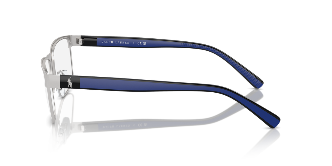 Occhiali da vista polo ph1229 9001 plateado rectangular masculino taglia 56mm - Vista dettagliata