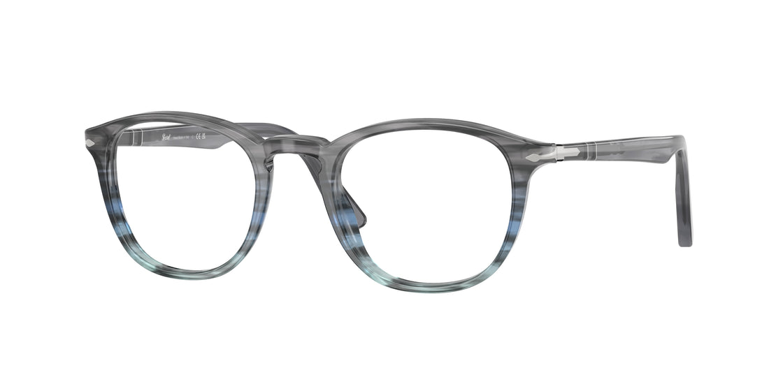 Óculos graduados persol po3143v 1205 gris round masculino tamanho 49mm - Vista principal