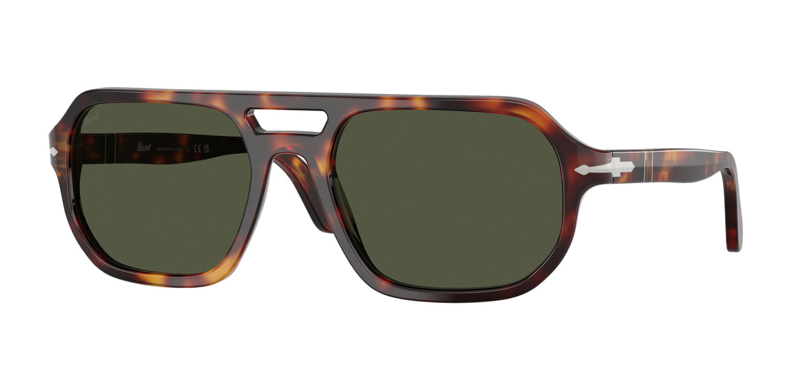 Zonnebrillen persol po3393s guido 24/31 havana pillow unisex maat 56mm - Hoofdaanzicht