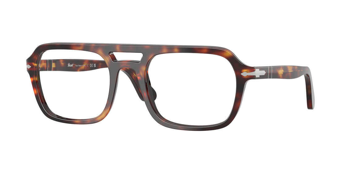 Óculos graduados persol po3394v 24 havana square unisex tamanho 56mm - Vista principal