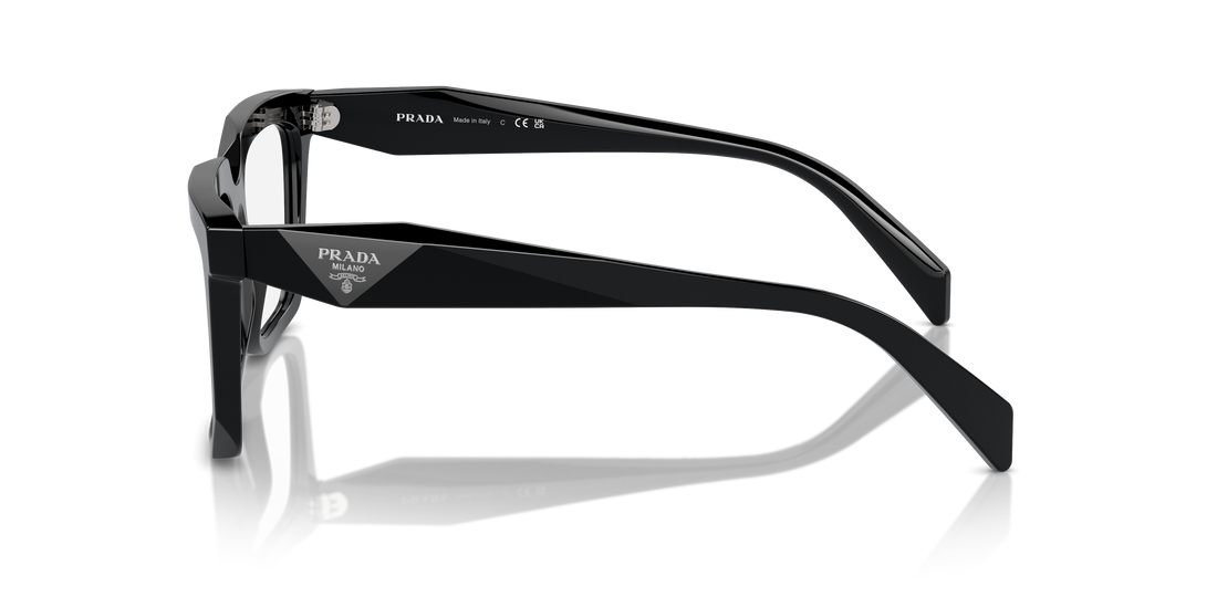 Lunettes de vue prada pr a19v 16k1o1 negro rectangular femenina taille 54mm - Vue détaillée