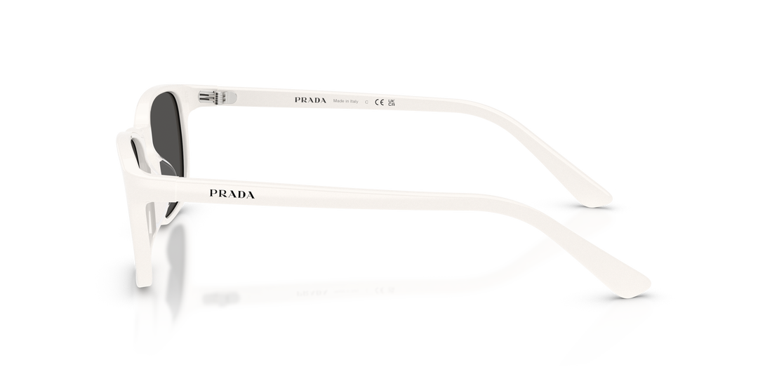 Óculos de sol prada pr d13su 27m08z blanco pillow masculino tamanho 52mm - Vista de detalhe