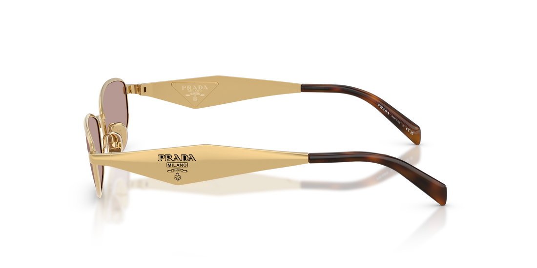 Óculos de sol prada pr d51s 5ak20i dorado oval femenino tamanho 55mm - Vista de detalhe