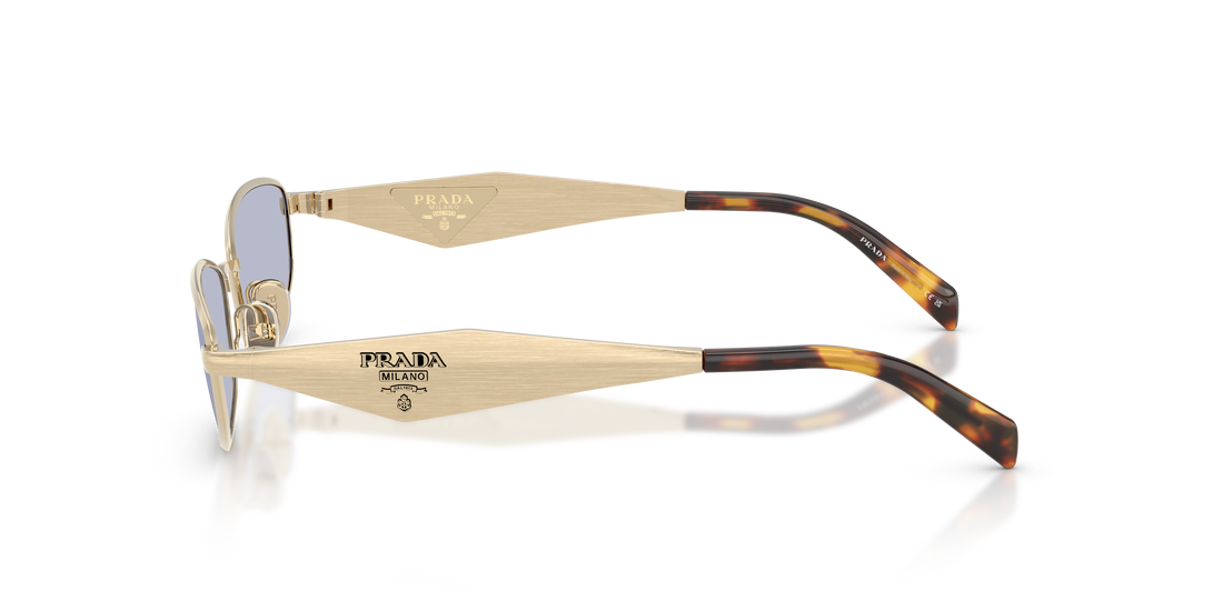 Óculos de sol prada pr d51s zvn30x dorado oval femenino tamanho 55mm - Vista de detalhe