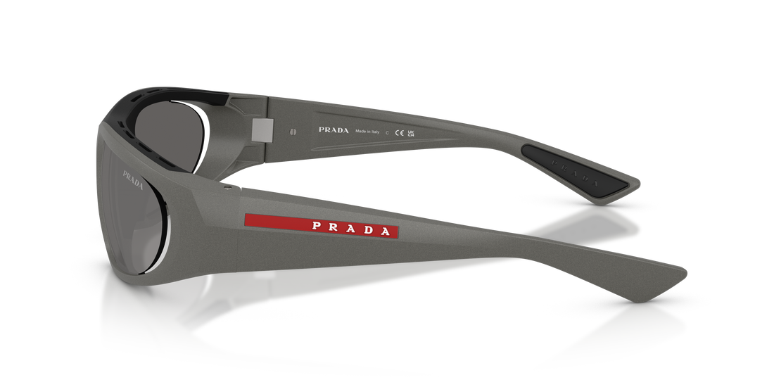 Gafas de sol prada linea rossa ps b03s 16x7w1 gris irregular masculino talla 57mm - Vista de detalle