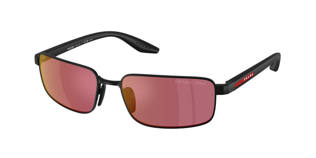 Óculos de sol prada linea rossa ps b54s 1bo07a negro rectangular masculino tamanho 59mm - Vista principal