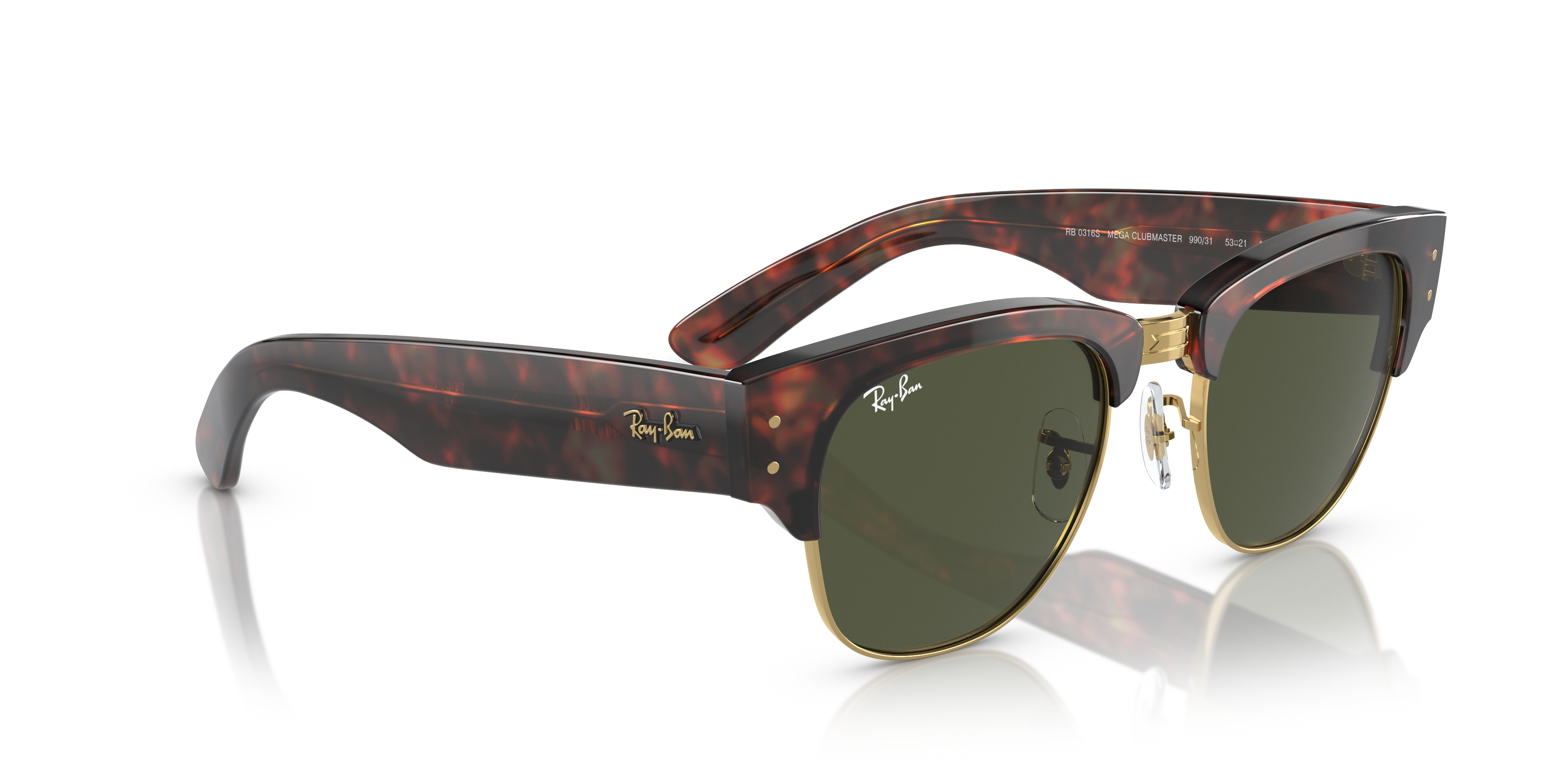 RAY-BAN RB0316S MEGA CLUBMASTER 990/31 50