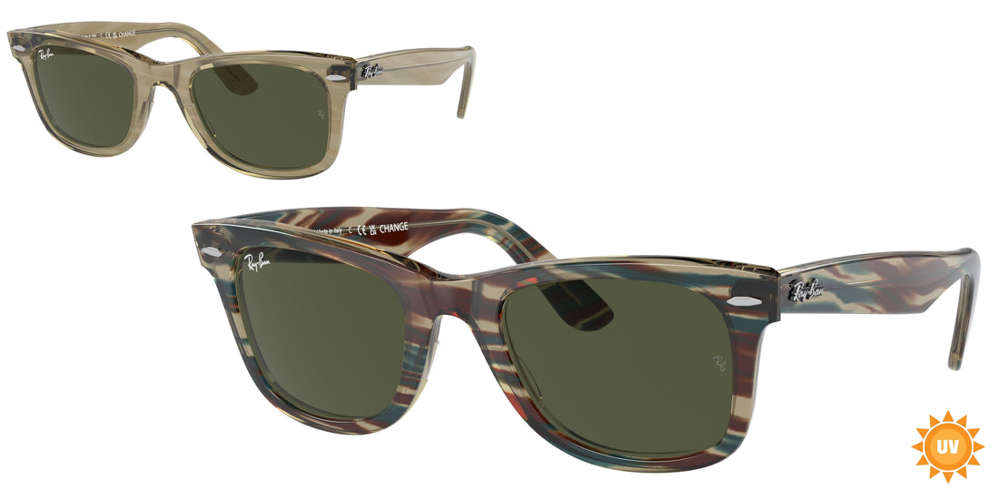 Sonnenbrillen ray-ban rb2140 wayfarer 138731 grau square unisex größe 50mm - Hauptansicht