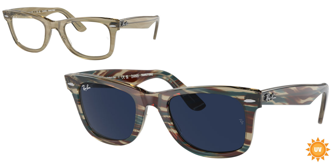 Sonnenbrillen ray-ban rb2140 wayfarer 1387gg grau square unisex größe 50mm - Hauptansicht