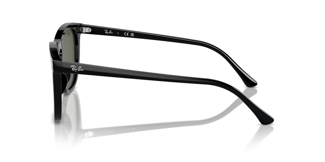 Óculos de sol ray-ban rb2210 901/31 negro square unisex tamanho 53mm - Vista de detalhe