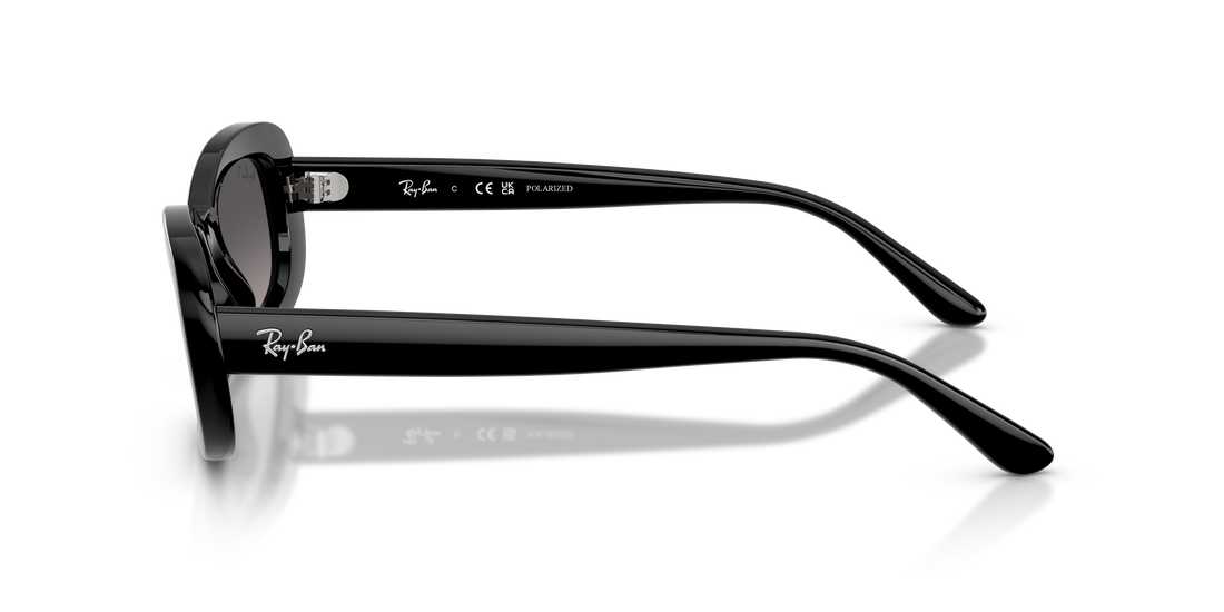 Lunettes de soleil ray-ban rb2221 901/m3 negro oval femenino taille 53mm - Vue détaillée