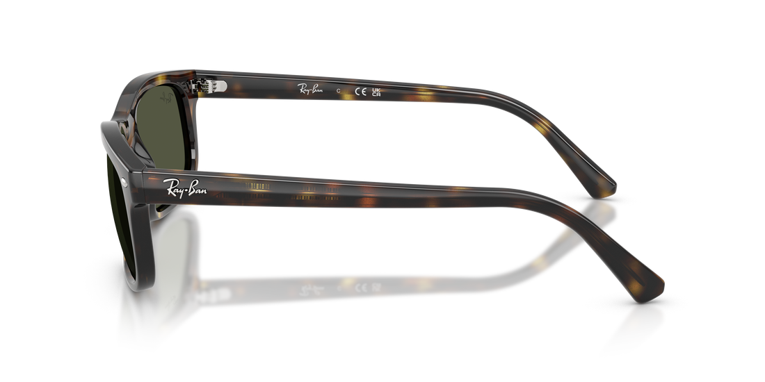 Óculos de sol ray-ban rb2224 710/31 havana rectangular unisex tamanho 57mm - Vista de detalhe