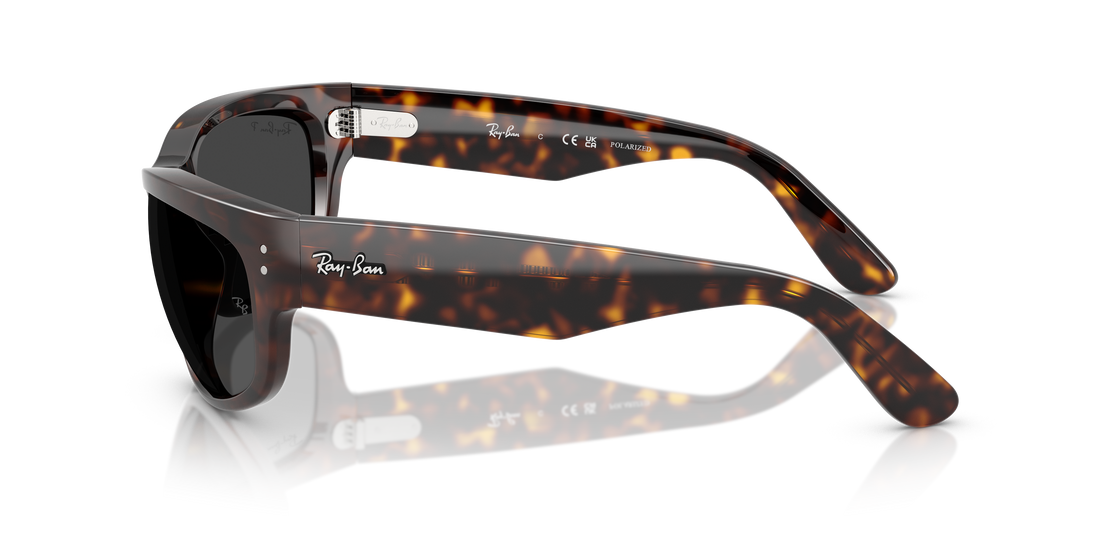 Óculos de sol ray-ban rb2289 mega balorama 902/48 carey pillow unisex tamanho 60mm - Vista de detalhe