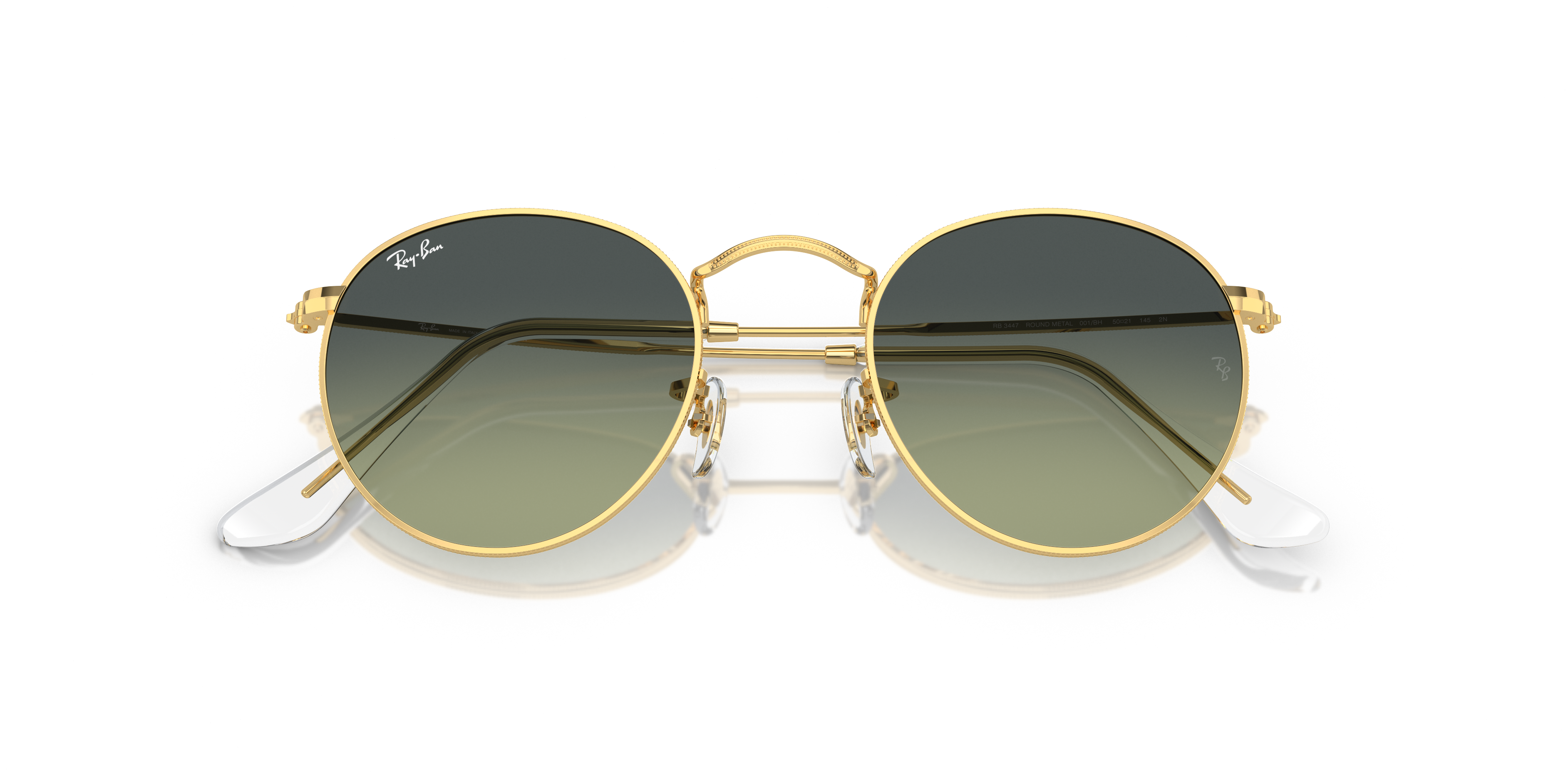 RAY-BAN RB3447 ROUND METAL 001/BH 50