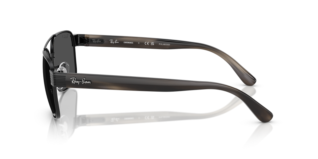 Óculos de sol ray-ban rb3751ch 002/k8 negro square unisex tamanho 61mm - Vista de detalhe