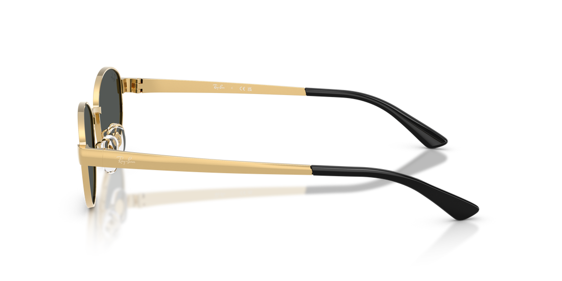 Sunglasses ray-ban rb3774d 001/87 gold oval unisex size 55mm - Detailed view