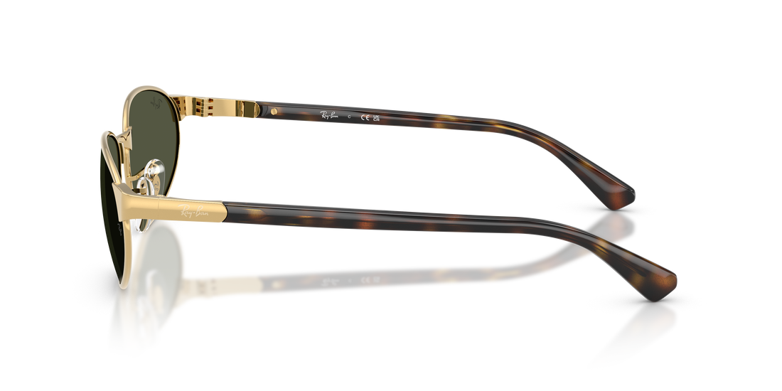Óculos de sol ray-ban rb3777 001/31 dorado irregular unisex tamanho 59mm - Vista de detalhe