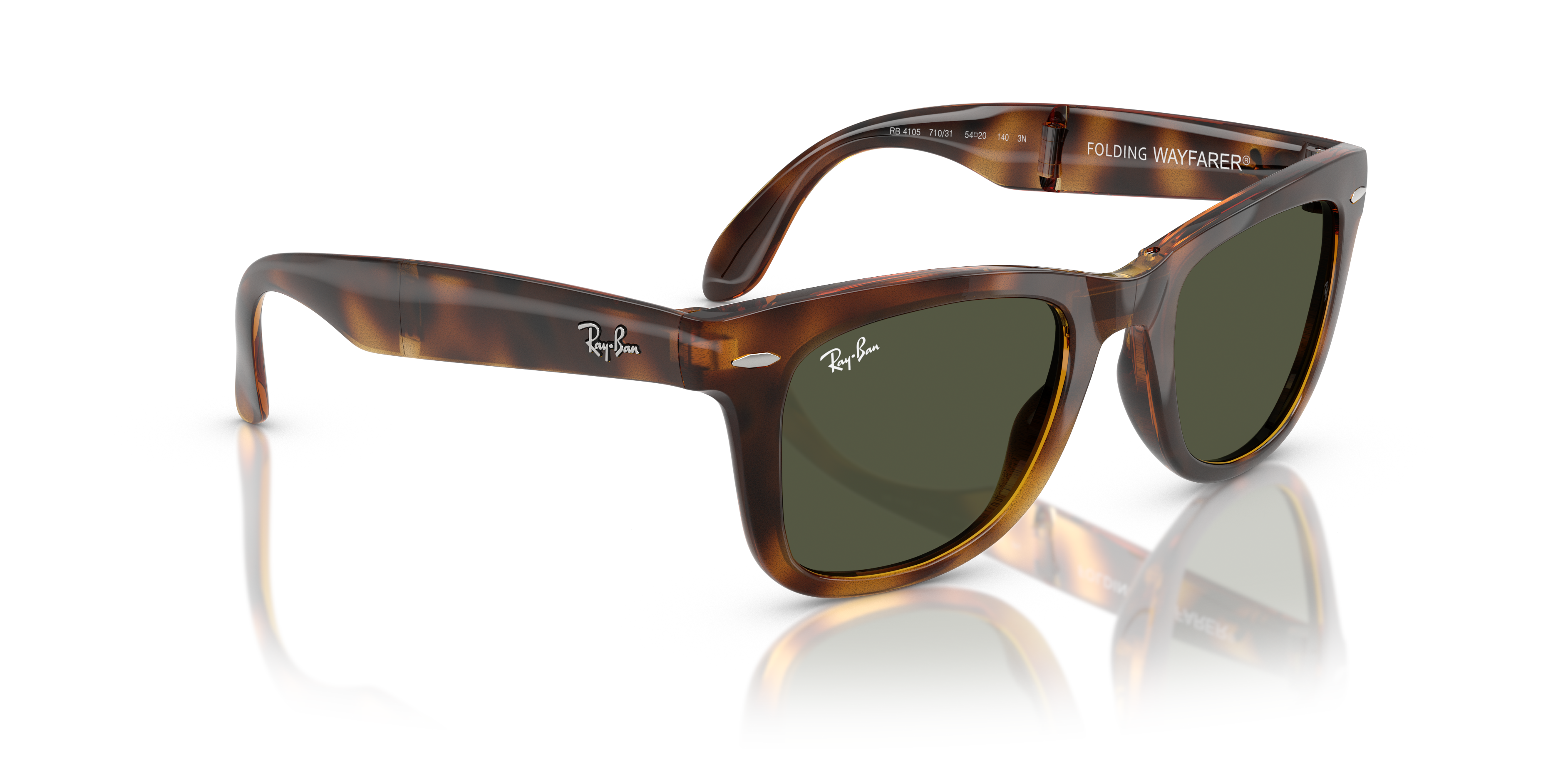 RAY-BAN RB4105 FOLDING WAYFARER 710/31 50