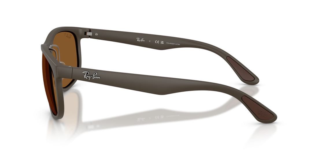 Occhiali da sole ray-ban rb4468 6124bb marron square unisex taglia 59mm - Vista dettagliata