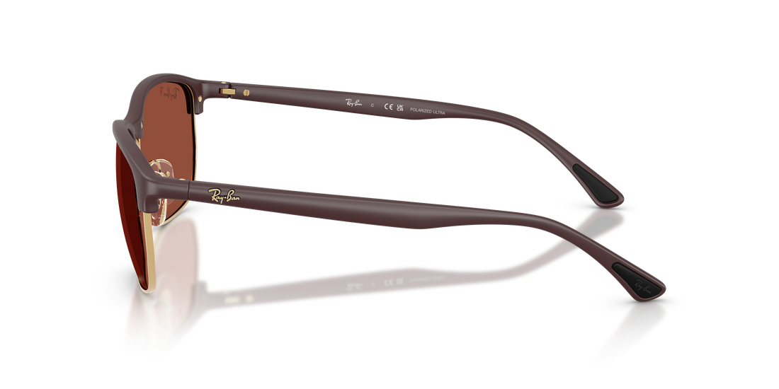 Óculos de sol ray-ban rb4469 64451b violeta square unisex tamanho 59mm - Vista de detalhe