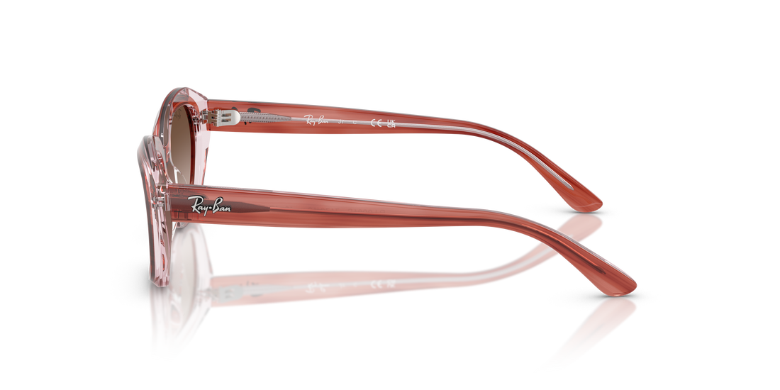 Sunglasses ray-ban junior rj9081s 717313 rosa irregular infantil size 48mm - Detailed view