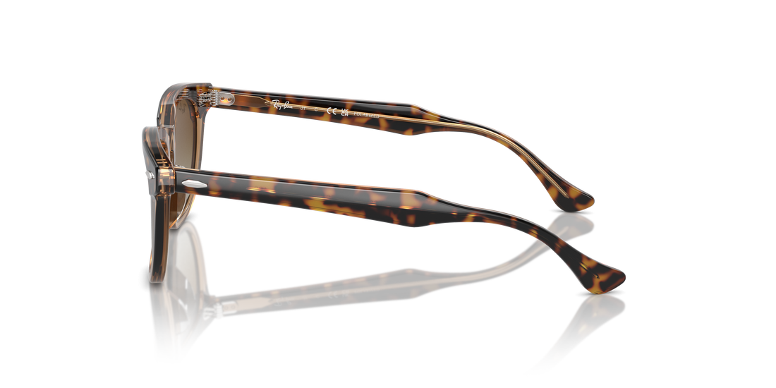 Sunglasses ray-ban junior rj9098s 7152t5 marron square unisex size 45mm - Detailed view