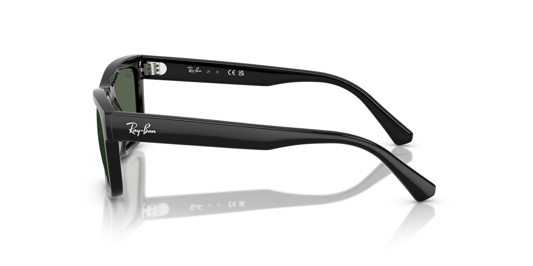 Óculos de sol ray-ban junior rj9196s 100/71 negro rectangular infantil tamanho 49mm - Vista de detalhe