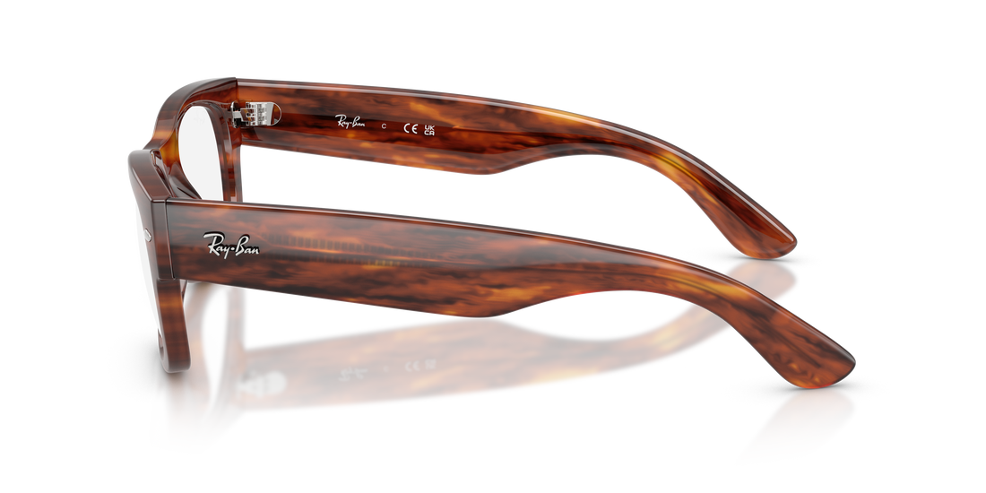 Óculos graduados ray-ban rx0832v mega wayfarer ii 2144 marron square unisex tamanho 52mm - Vista de detalhe