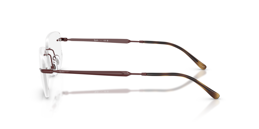 Occhiali da vista ray-ban rx3768v 3202 rojo irregular unisex taglia 54mm - Vista dettagliata