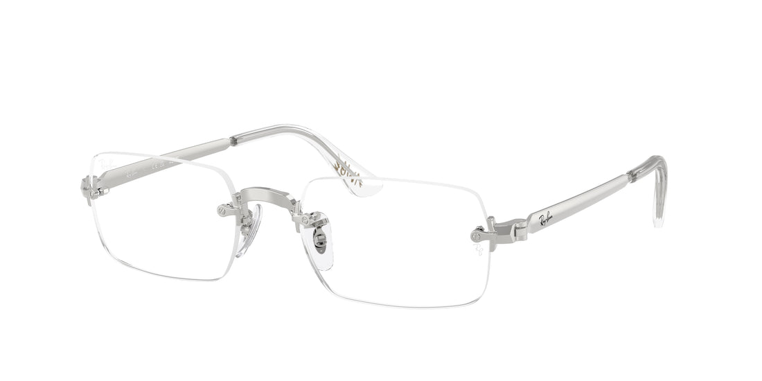 Óculos graduados ray-ban rx3928v 2501 plateado rectangular unisex tamanho 54mm - Vista principal