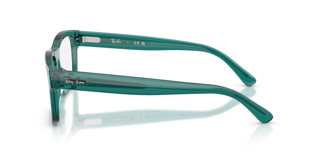 Óculos graduados ray-ban rx5435 8513 gris rectangular unisex tamanho 54mm - Vista de detalhe