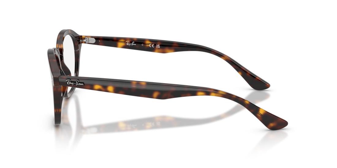 Óculos graduados ray-ban rx5451 2012 havana square unisex tamanho 52mm - Vista de detalhe